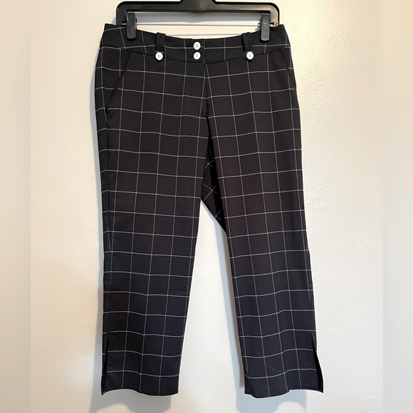 Nike Women's Audrey Plaid Cropped Golf Pants Dri-fit - Picture 1 of 12